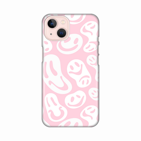 PRINT silikonska futrola - iPhone 13 Pink Smiles.