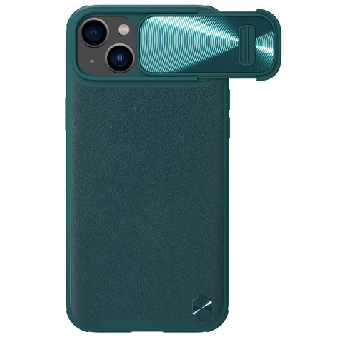 Zastitna futrola Nillkin CamShield Leather S - iPhone 14 zelena.