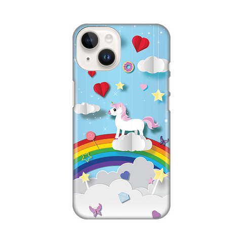 PRINT silikonska futrola - iPhone 14 Unicorn.