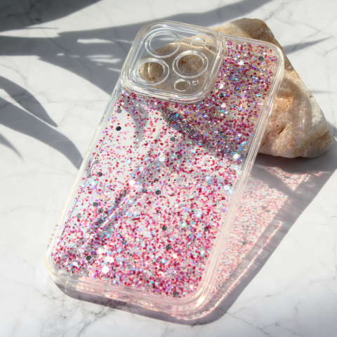 Zastitna futrola Glitter - iPhone 13 Pro ljubicasta.