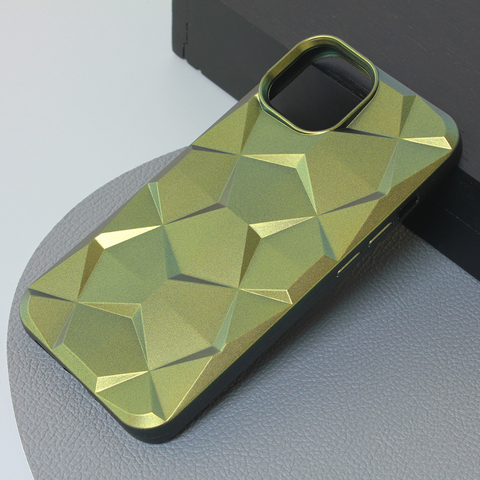 Zastitna futrola Shiny Diamond - iPhone 15 maslinasto zelena.