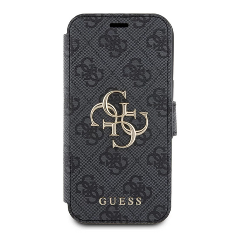 Zastitna futrola Guess Bk Pu leather 4G Metal Logo - iPhone 15 siva (GUBKP15S4GMGGR).