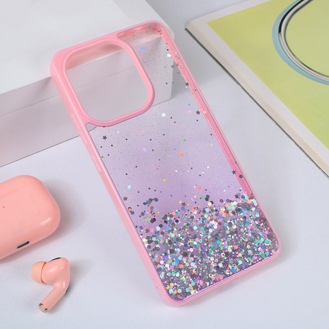 Zastitna futrola okvir Glitter - Xiaomi Redmi Note 13 4G roze.