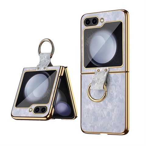 Zastitna futrola Luxurious Shell Pattern - Samsung F741B Galaxy Z Flip 6 5G siva.