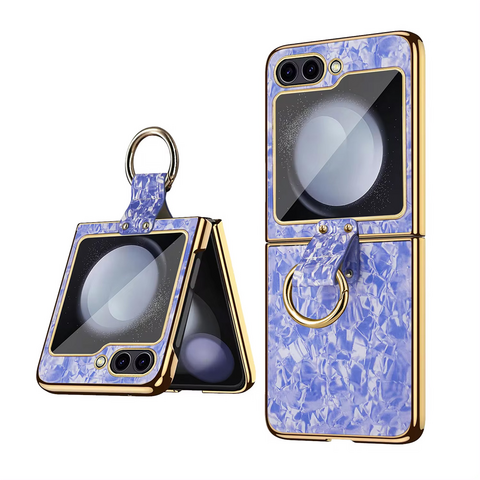 Zastitna futrola Luxurious Shell Pattern - Samsung F741B Galaxy Z Flip 6 5G ljubicasta.