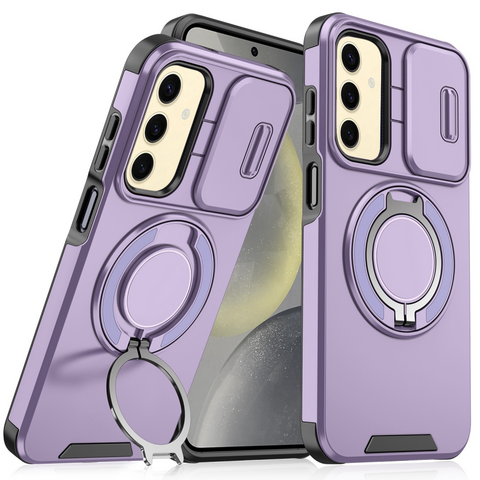Zastitna futrola CamShield Ring stand - Samsung S921B Galaxy S24 ljubicasta.