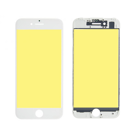 Staklo touchscreen-a + Okvir za Iphone 7 Belo (Crown Quality).