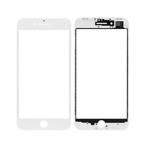 Staklo touchscreen-a + okvir + OCA + polarizator - Iphone 8 Plus Belo CHO.