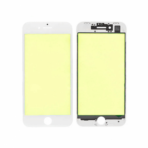 Staklo touchscreen-a + Okvir za iPhone 8/SE (2020) Belo (Crown Quality).