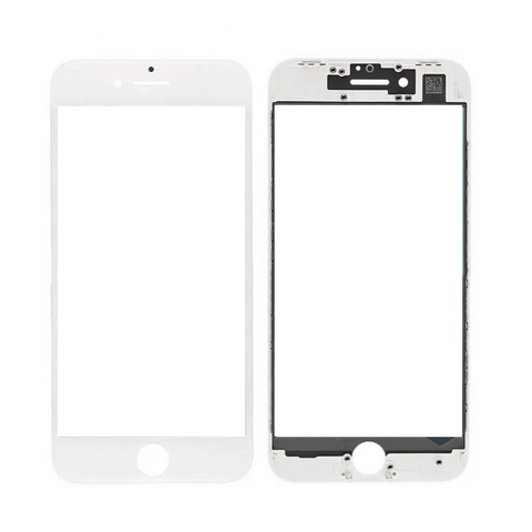Staklo touchscreen-a + okvir + OCA - iPhone 8/SE (2020) Belo (Crown Quality).