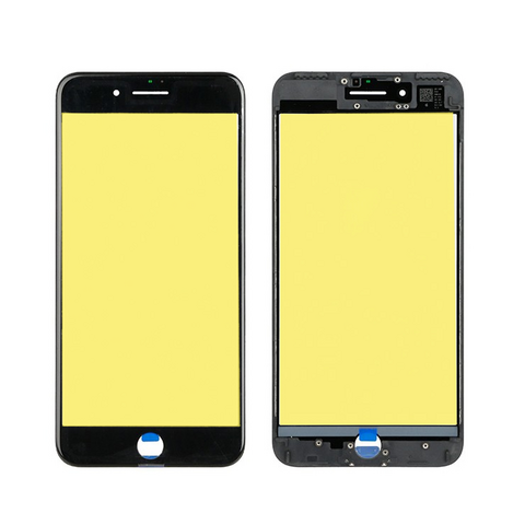 Staklo touchscreen-a + Okvir za Iphone 7 Plus Crno (Crown Quality).
