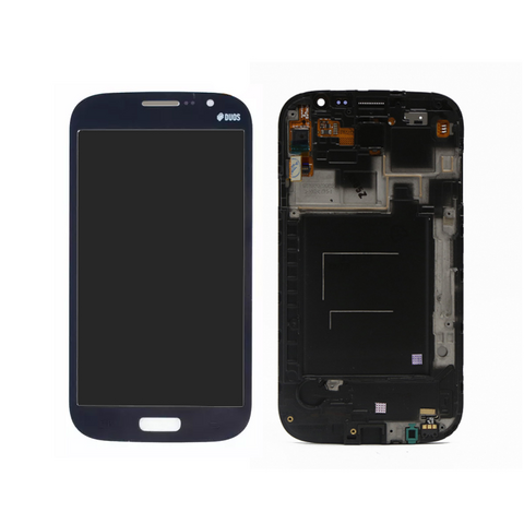 LCD ekran (displej) - Samsung i9080/Galaxy Grand+touch screen+frame tamno plavi.