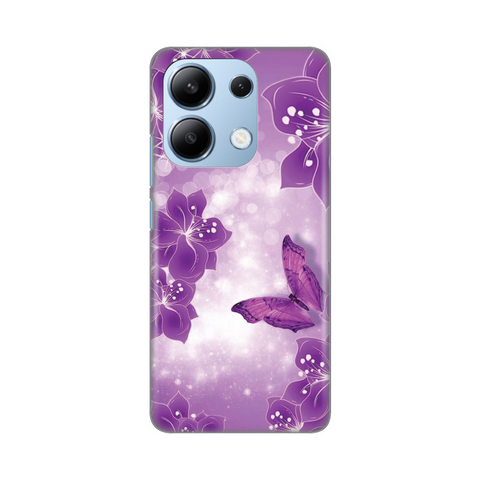 PRINT silikonska futrola - Xiaomi Redmi Note 13 4G Butterfly And Flowers.