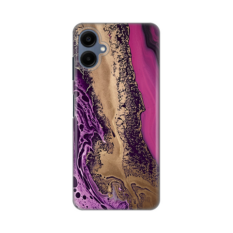 PRINT silikonska futrola - Samsung A065F Galaxy A06 Purple Gold Marble.