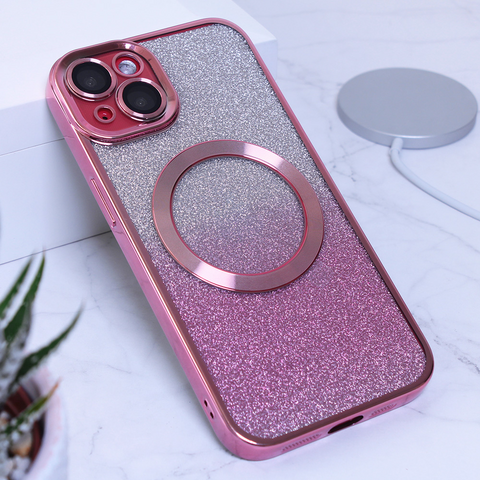 Zastitna futrola Shine Magsafe - iPhone 14 roza.