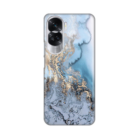 PRINT silikonska futrola - Huawei Honor 90 Lite Blue Gold Marble.