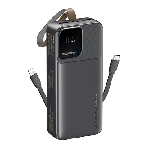 Rellaen Series 2.4A Cabled Fast Charging Back Up baterija (univerzalna) RPP-659 30000mAh crni (MS).
