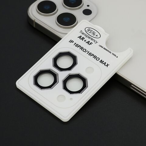 Zastita - kameru OCTAGON DIAMOND za iPhone 16 Pro (6.3)/16 Pro Max (6.9) crna (MS).