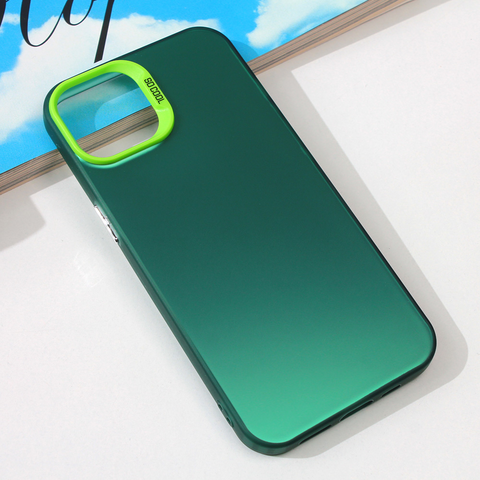 Zastitna futrola providna - iPhone 15 zelena.