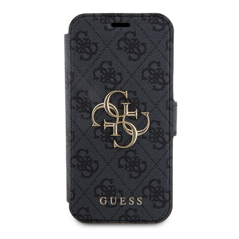 Zastitna futrola Guess Bk Pu leather 4G Metal Logo - iPhone 15 Pro 6.1 siva (GUBKP15L4GMGGR).