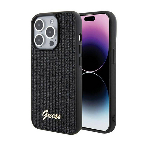 Zastitna futrola Guess Hc PU Disco Script Metal - iPhone 15 Pro 6.1 (GUHCP15LPMSDGSK).