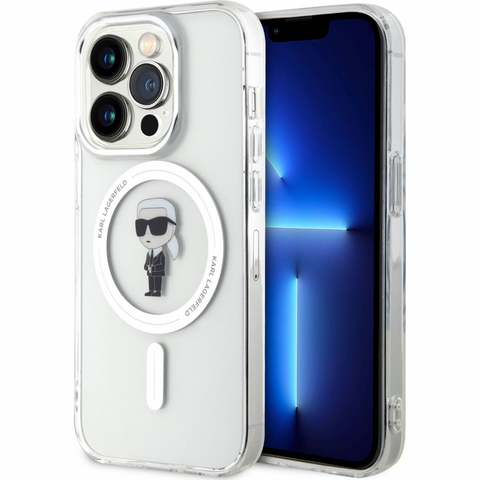 Zastitna futrola Karl Lagerfeld Hc Magsafe IML Ikonik - iPhone 15 Pro 6.1 Transparent (KLHMP15LHFCKNOT).