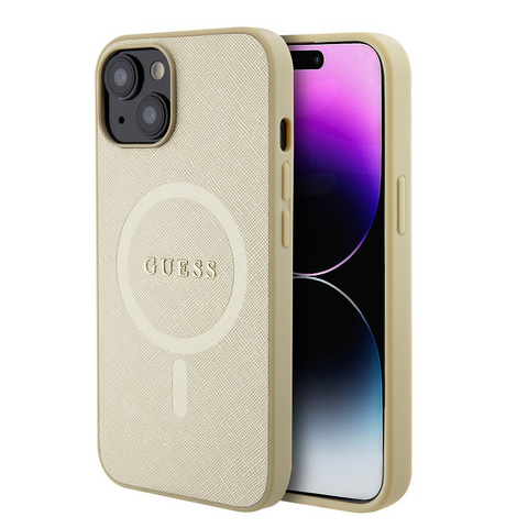 Zastitna futrola Guess Hc PU Saffiano Magsafe - iPhone 15 bez (GUHMP15SPSAHMCB).