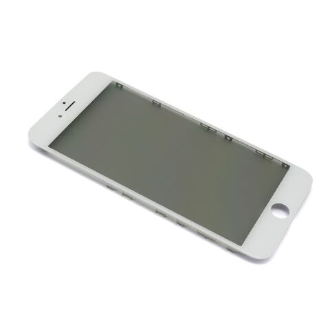 Staklo touchscreen-a - iPhone 6s Plus + okvir + OCA stiker + polaroid ORG (Crown Quality) beli (MS).