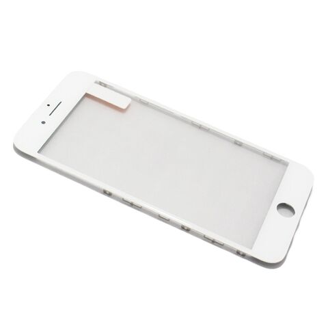Staklo touchscreen-a - Iphone 8 Plus sa frejmom + oca beli (MS).