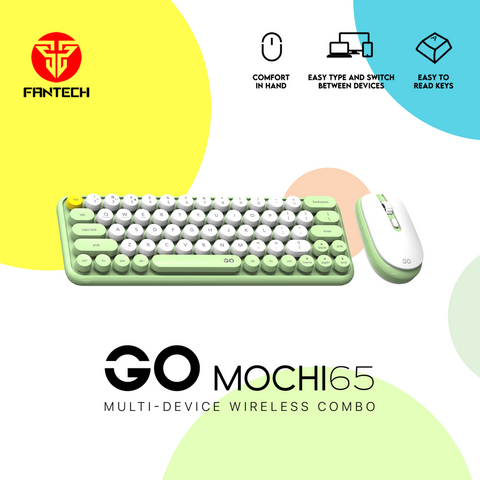 Combo mis tastatura wireless Fantech WK-896 GO Mochi65 zeleni.