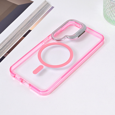 Zastitna futrola Magsafe Transparent - Samsung S921B Galaxy S24 pink.