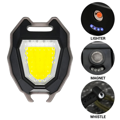 LED lampa privezak, otvarac - flase sa upaljacem, crna.