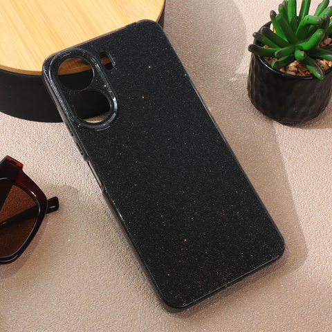 Zastitna futrola Sparkle Dust - Xiaomi Redmi 13C crna.
