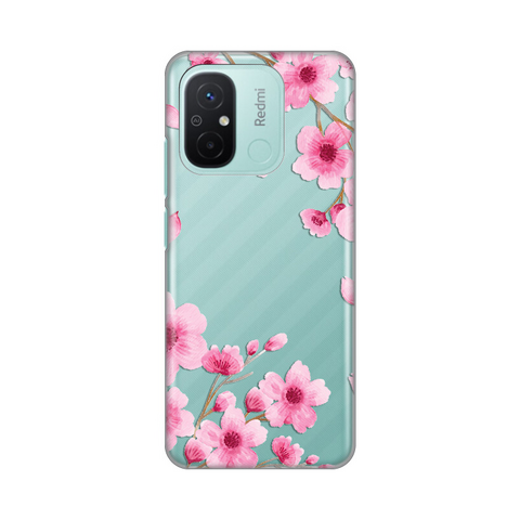 PRINT silikonska futrola skin (ultra tanka) - Xiaomi Redmi 12C Rose flowers.