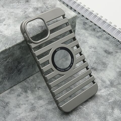 Zastitna futrola LINES LOGO CUT - iPhone 14 (6.1) siva (MS).