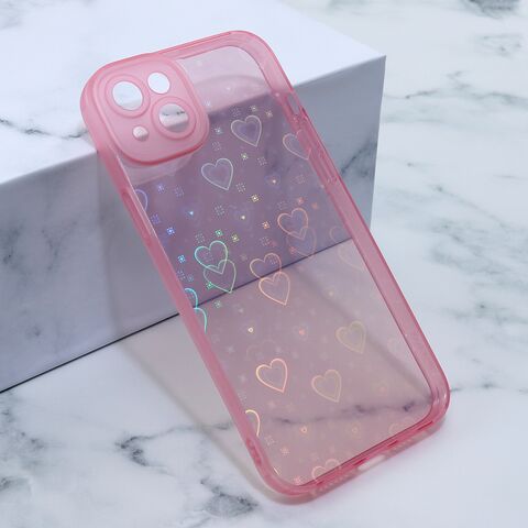 Zastitna futrola Heart Color IMD - iPhone 14 Plus roze (MS).