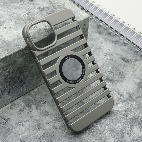 Zastitna futrola LINES LOGO CUT - iPhone 13 (6.1) siva (MS).