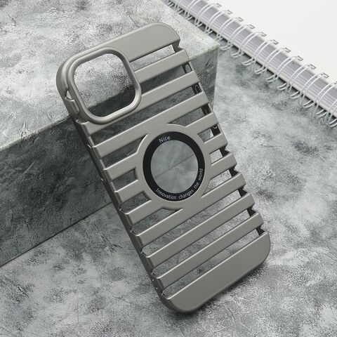 Zastitna futrola LINES LOGO CUT - iPhone 15 siva (MS).