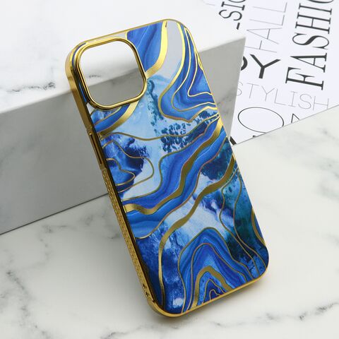 Zastitna futrola MARBLE - iPhone 15 plava (MS).