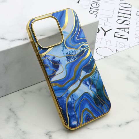 Zastitna futrola MARBLE - iPhone 15 Pro Max (6.7) plava (MS).