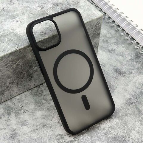 Zastitna futrola SILKY MAGSAFE mat - iPhone 14 (6.1) crna (MS).