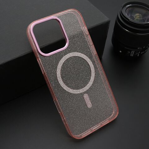Zastitna futrola SPARKLING MagSafe - iPhone 16 Pro Max (6.9) roze (MS).