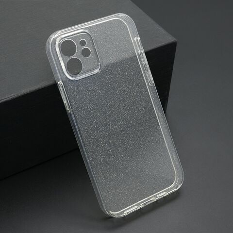 Zastitna futrola SPARKLING - iPhone 12 providna (MS).