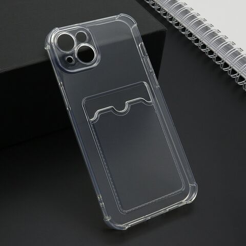 Zastitna futrola Transparent CARD POCKET - iPhone 15 Plus providna (MS).