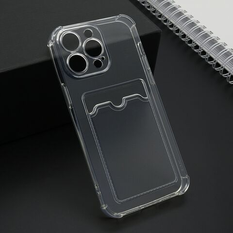 Zastitna futrola Transparent CARD POCKET - iPhone 15 Pro Max (6.7) providna (MS).