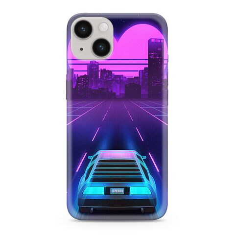 PRINT CLEAR silikonska futrola skin (ultra tanka) NEON WAVE - iPhone 14 (6.1) NW02 (MS).