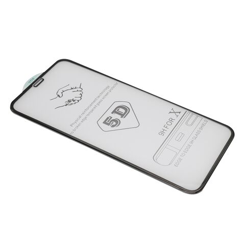 Tempered glass (zastitno staklo za ekran) 5D - Iphone X/XS/11 Pro crna (MS).