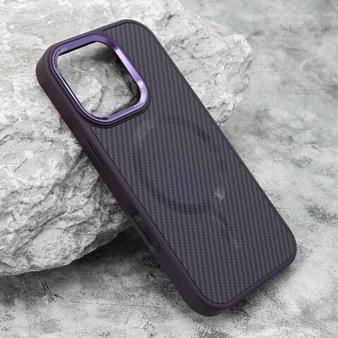 Zastitna futrola CARBON MagSafe - iPhone 16 Pro (6.3) ljubicasta (MS).
