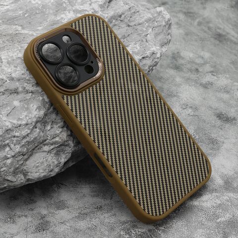 Zastitna futrola CARBON MagSafe - iPhone 16 Pro (6.3) zlatna (MS).