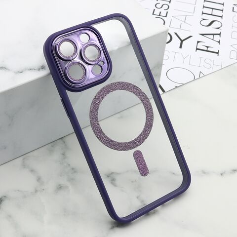 Zastitna futrola DIAMOND MagSafe - iPhone 15 Pro Max (6.7) ljubicasta (MS).